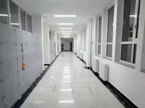 平涼一中新校區地面結晶效果對比